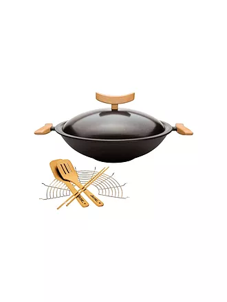SPRING | Guss-Wok Set mit Rost 35cm | 